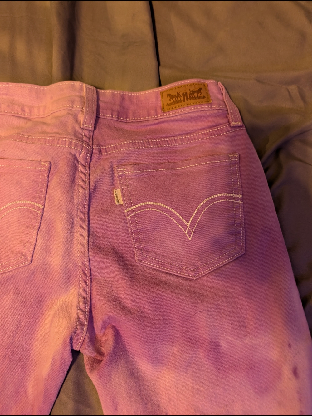 Levi's Women's Pink Skinny Jeans with Signature Back Pockets